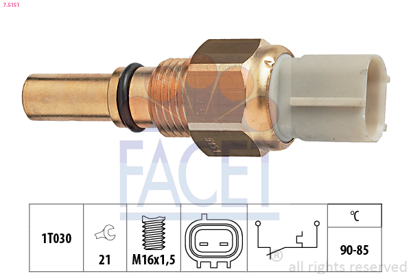 Termocontatto, ventola radiatore FACET 7.5151
