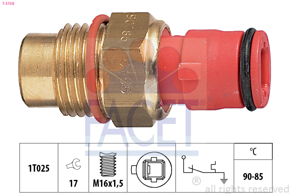 Termocontatto, ventola radiatore FACET 7.5156