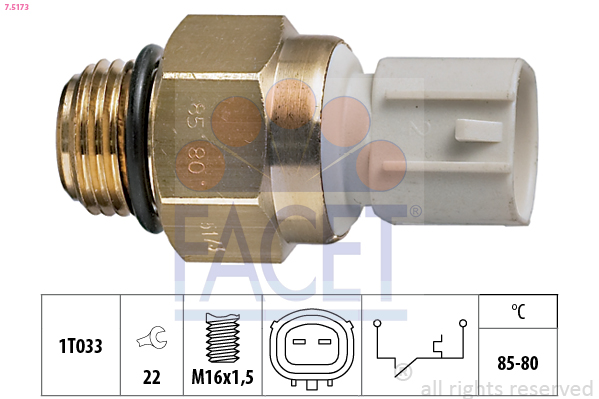 Termocontatto, ventola radiatore FACET 7.5173