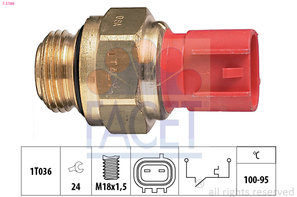 Termocontatto, ventola radiatore FACET 7.5186