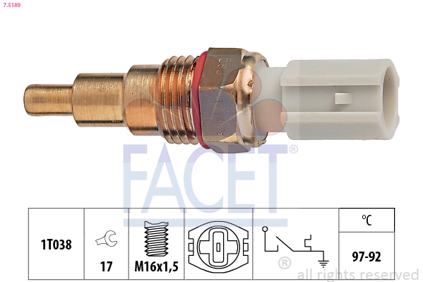 Termocontatto, ventola radiatore FACET 7.5189
