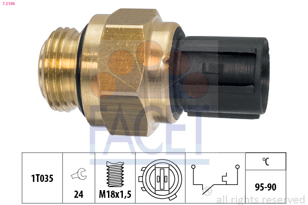 Termocontatto, ventola radiatore FACET 7.5196