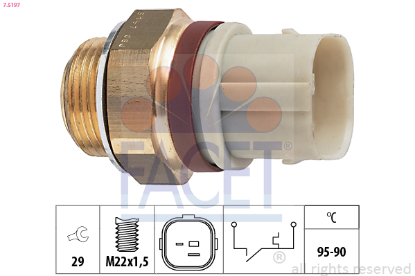 Termocontatto, ventola radiatore FACET 7.5197