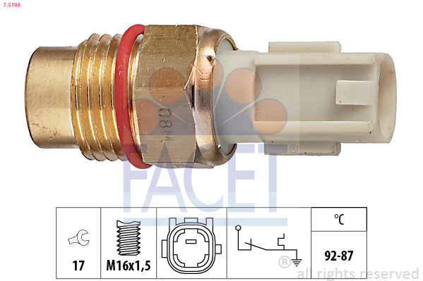 Termocontatto, ventola radiatore FACET 7.5198