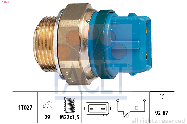 Termocontatto, ventola radiatore FACET 7.5201