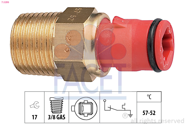 Termocontatto, ventola radiatore FACET 7.5206