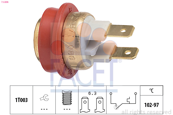 Termocontatto, ventola radiatore FACET 7.5208