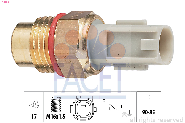 Termocontatto, ventola radiatore FACET 7.5223