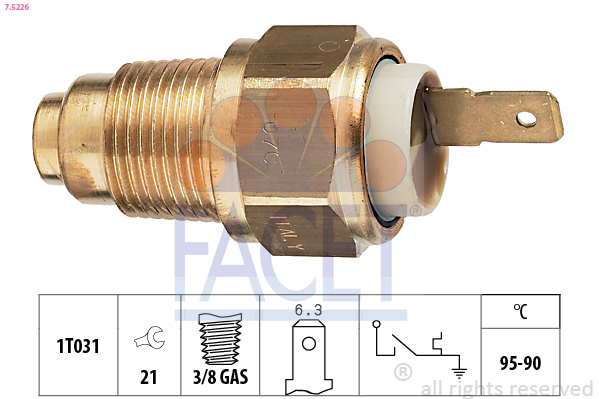 Termocontatto, ventola radiatore FACET 7.5226