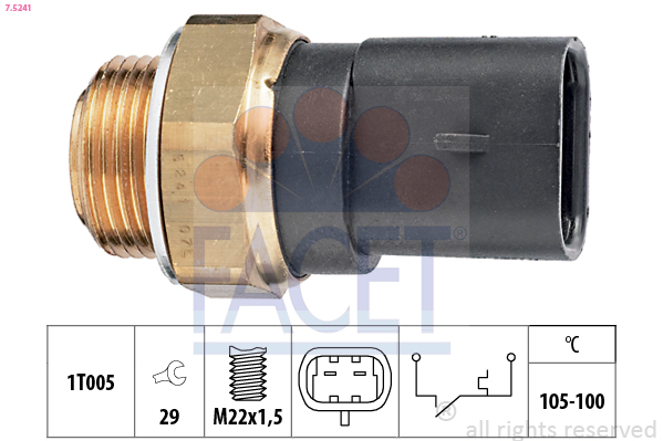 Termocontatto, ventola radiatore FACET 7.5241