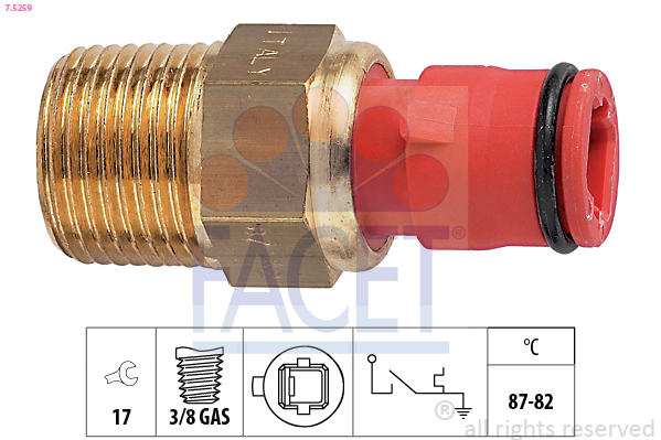 Termocontatto, ventola radiatore FACET 7.5259