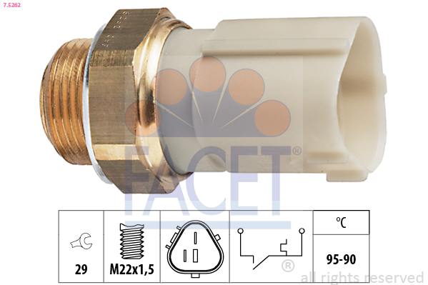 Termocontatto, ventola radiatore FACET 7.5262