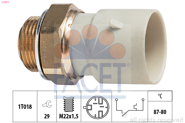 Termocontatto, ventola radiatore FACET 7.5271