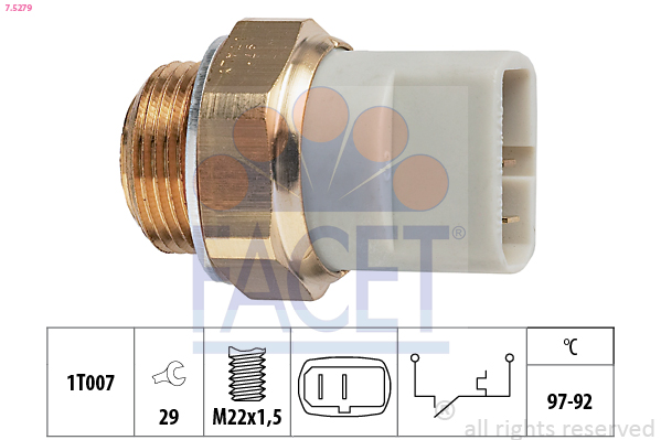 Termocontatto, ventola radiatore FACET 7.5279