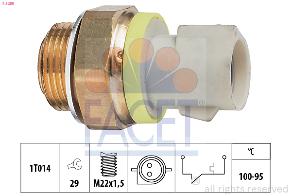 Termocontatto, ventola radiatore FACET 7.5280