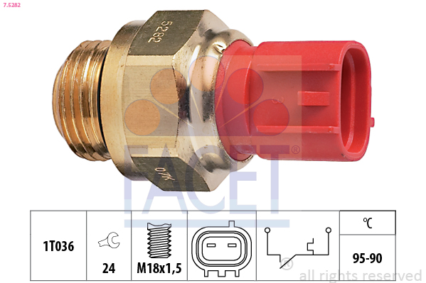Termocontatto, ventola radiatore FACET 7.5282