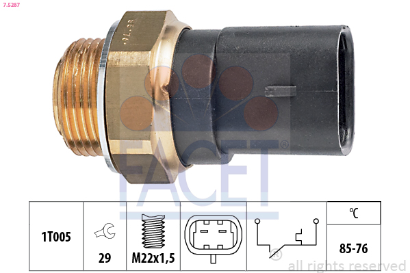 Termocontatto, ventola radiatore FACET 7.5287