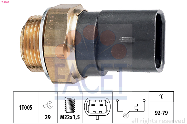 Termocontatto, ventola radiatore FACET 7.5288