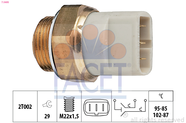 Termocontatto, ventola radiatore FACET 7.5605
