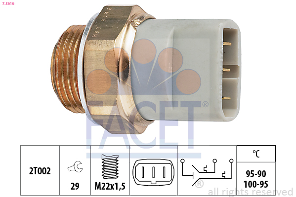 Termocontatto, ventola radiatore FACET 7.5616