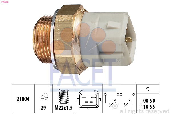 Termocontatto, ventola radiatore FACET 7.5624