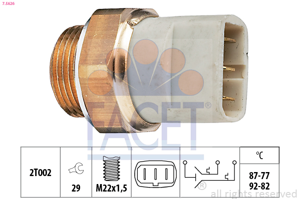 Termocontatto, ventola radiatore FACET 7.5626