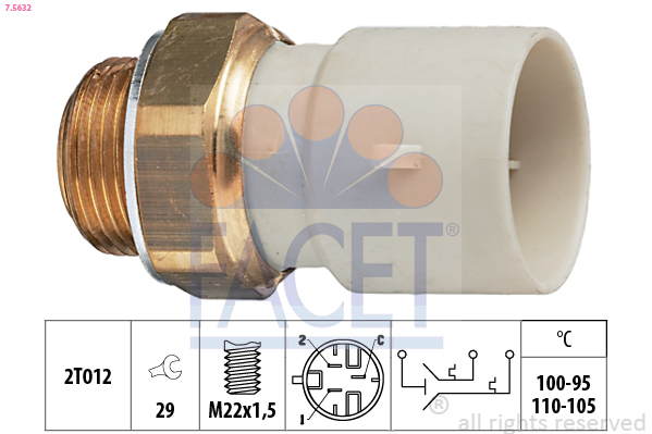 Termocontatto, ventola radiatore FACET 7.5632
