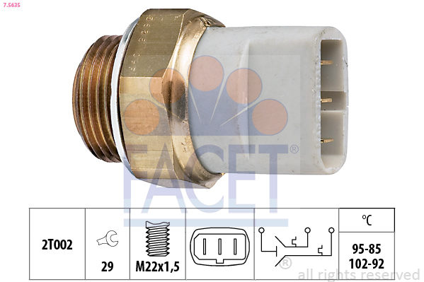 Termocontatto, ventola radiatore FACET 7.5635