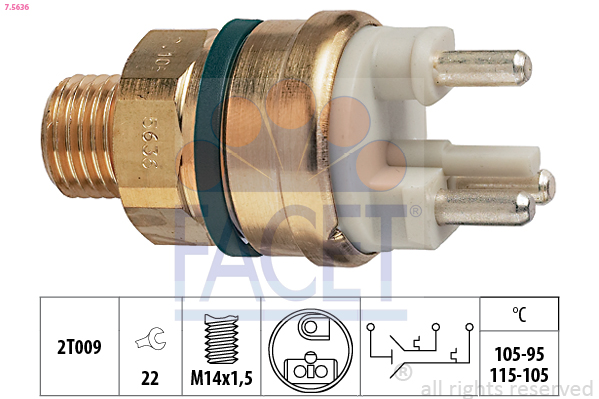 Termocontatto, ventola radiatore FACET 7.5636