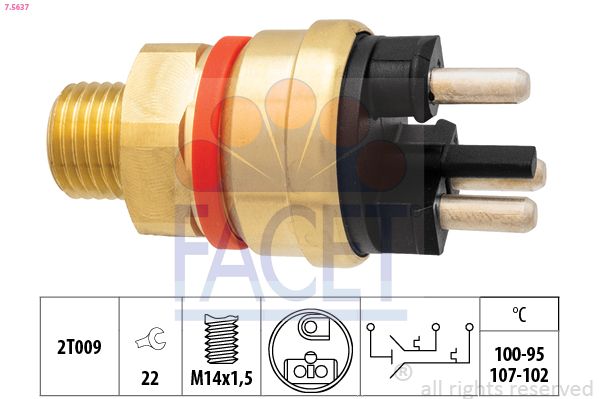 Termocontatto, ventola radiatore FACET 7.5637