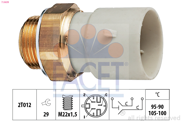 Termocontatto, ventola radiatore FACET 7.5639