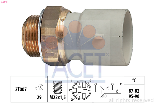 Termocontatto, ventola radiatore FACET 7.5645