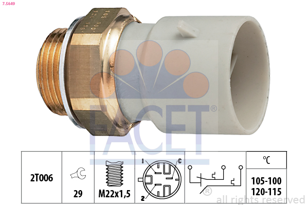 Termocontatto, ventola radiatore FACET 7.5649