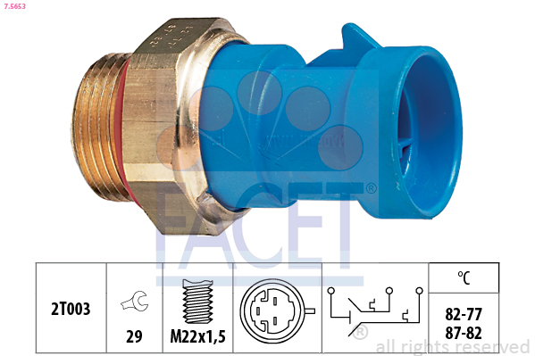 Termocontatto, ventola radiatore FACET 7.5653
