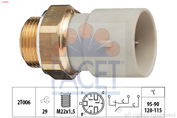 Termocontatto, ventola radiatore FACET 7.5655