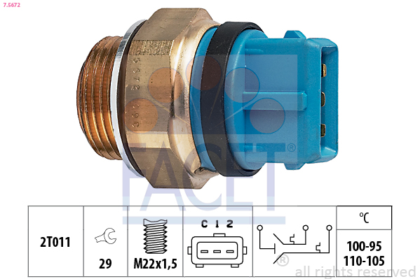 Termocontatto, ventola radiatore FACET 7.5672