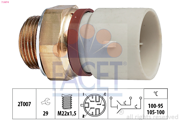 Termocontatto, ventola radiatore FACET 7.5674