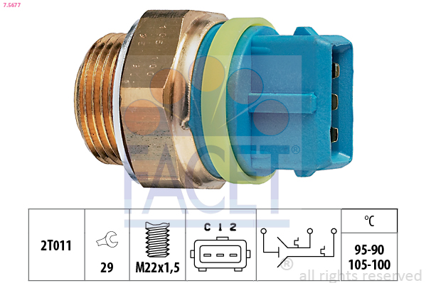 Termocontatto, ventola radiatore FACET 7.5677