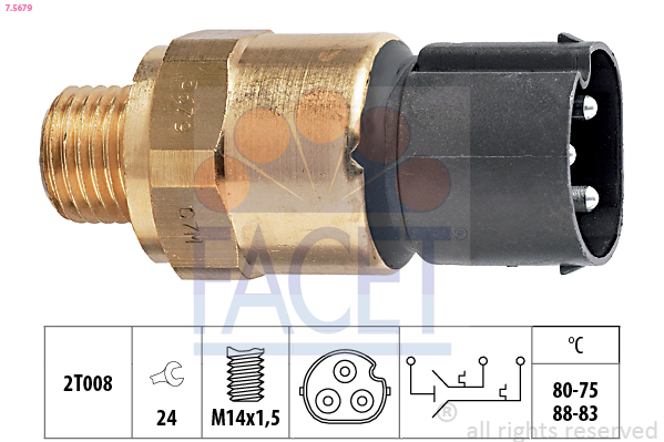 Termocontatto, ventola radiatore FACET 7.5679