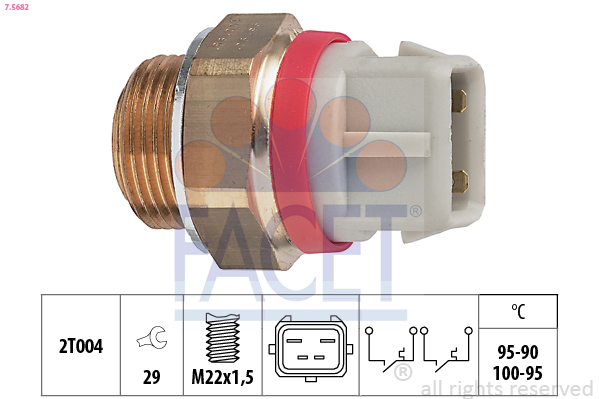 Termocontatto, ventola radiatore FACET 7.5682