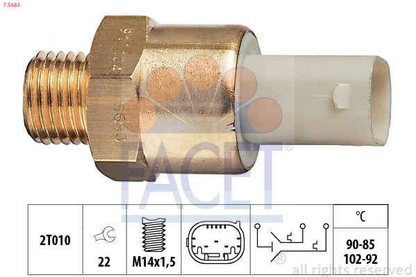 Termocontatto, ventola radiatore FACET 7.5683