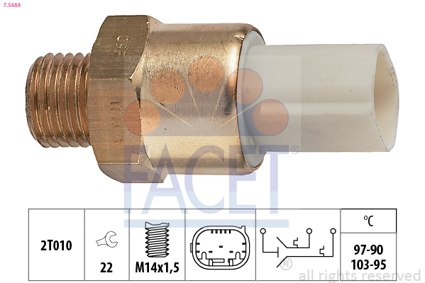Termocontatto, ventola radiatore FACET 7.5684