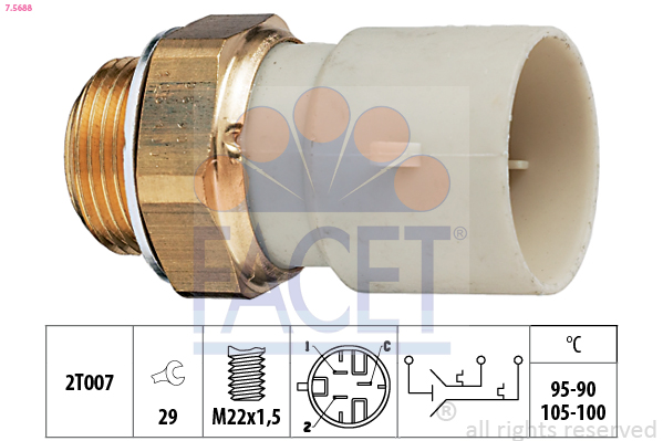 Termocontatto, ventola radiatore FACET 7.5688