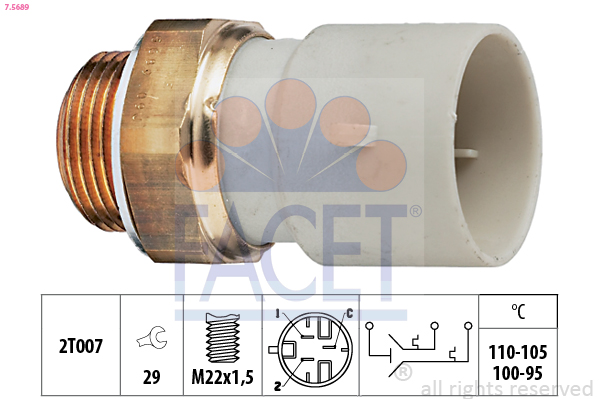 Termocontatto, ventola radiatore FACET 7.5689