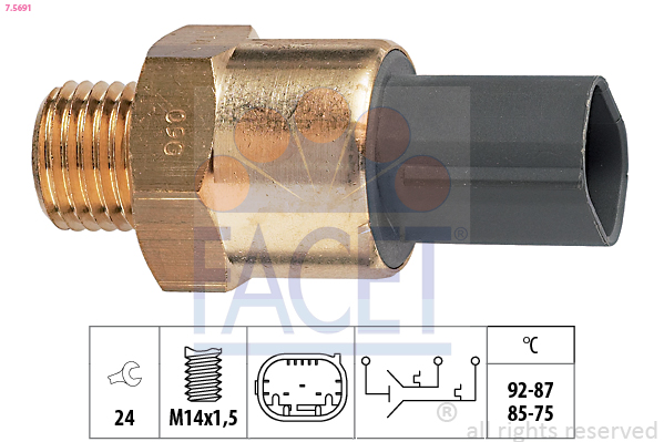 Termocontatto, ventola radiatore FACET 7.5691