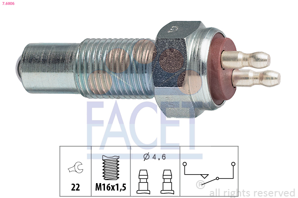 Interruttore, luce di retromarcia FACET 7.6006