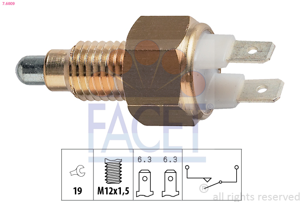 Interruttore, luce di retromarcia FACET 7.6009