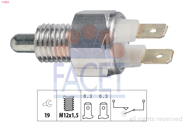 Interruttore, luce di retromarcia FACET 7.6029