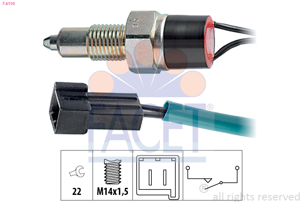 Interruttore, luce di retromarcia FACET 7.6110
