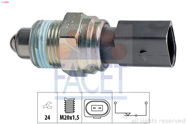 Interruttore, luce di retromarcia FACET 7.6205